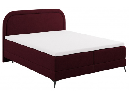 Červená čalouněná dvoulůžková postel boxspring Cosmopolitan Design Eclipse 180 x 200 cm