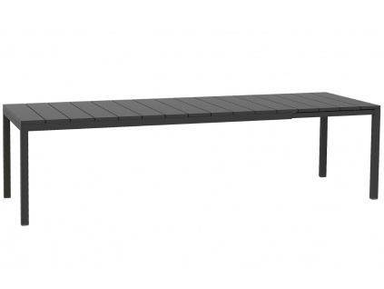 Antracitově šedý rozkládací zahradní stůl Rio 210/280 x 100 cm