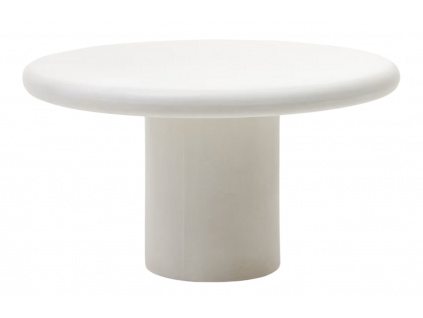Bílý cementový zahradní stůl Kave Home Addaia 140 cm