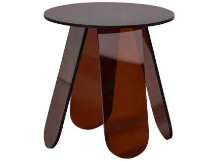 Hnědý plastový odkládací stolek Watt 40 cm