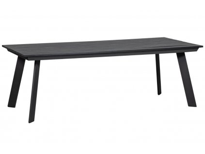Černý zahradní stůl z polywoodu Rogan 220 x 100 cm