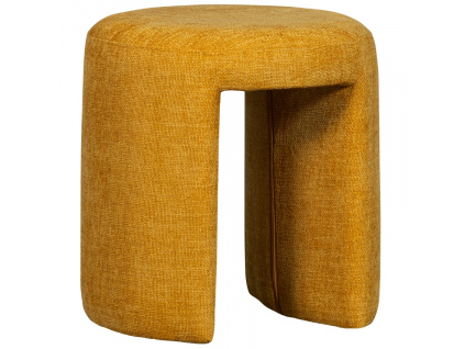 Hořčicově žlutá čalouněná stolička Charlotte 47 cm