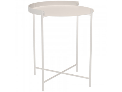Bílý kovový zahradní odkládací stolek HOUE Edge 46,5 cm
