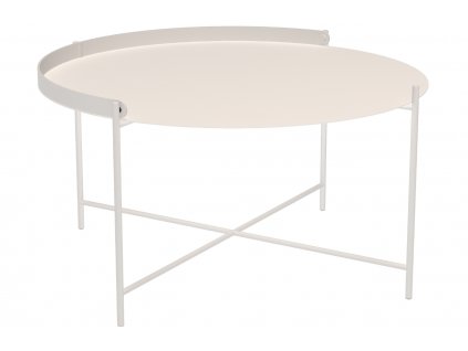 Bílý kovový zahradní konferenční stolek HOUE Edge 76 cm