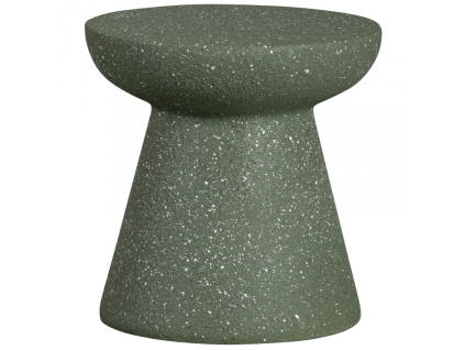 Tmavě zelený keramický odkládací stolek Emilia 30 cm