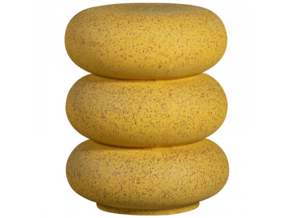 Žlutý keramický odkládací stolek Loira 40 cm