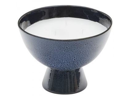 Modrá keramická svíčka Kave Home Sapira 980 g