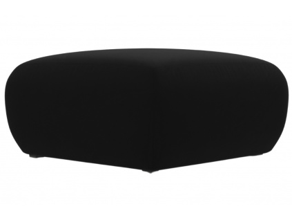 Černá sametová podnožka Windsor & Co Lola 75 x 75 cm