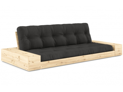 Tmavě šedá dvoumístná rozkládací pohovka Karup Design Base 244 cm