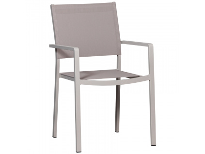 Set dvou šedých hliníkových zahradních židlí Hinne
