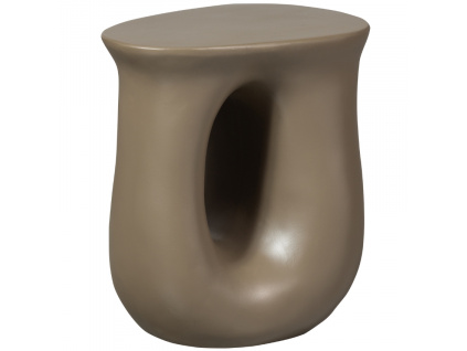 Hnědý keramický odkládací stolek Maysan 41 x 31 cm