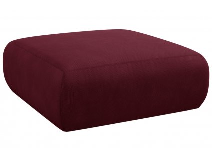 Bordově červená čalouněná podnožka Windsor & Co Lola 100 x 100 cm