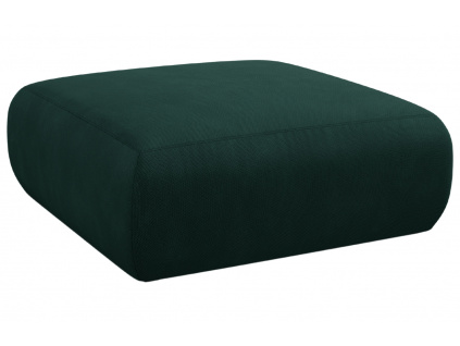 Lahvově zelená čalouněná podnožka Windsor & Co Lola 100 x 100 cm