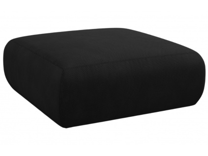 Černá čalouněná podnožka Windsor & Co Lola 100 x 100 cm