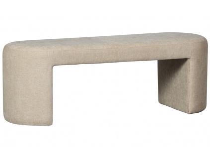 Béžová čalouněná lavice Lotta 130 cm