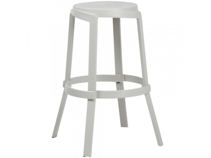 Bílá plastová zahradní barová židle Stack Maxi 76,5 cm