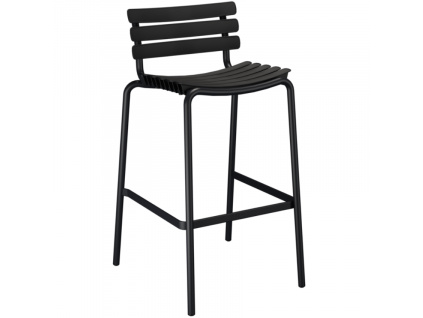 Černá plastová zahradní barová židle HOUE ReCLIPS 79 cm