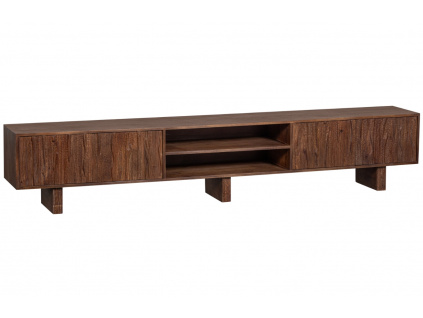 Hnědý dřevěný TV stolek Levis 240 x 46 cm