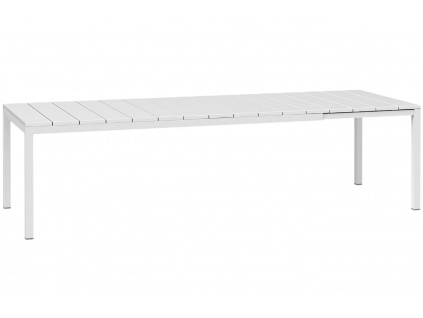 Bílý rozkládací zahradní stůl Rio 210/280 x 100 cm