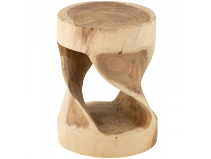 Dřevěný odkládací stolek J-line Twistie 35 cm