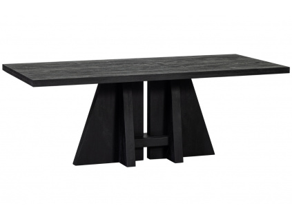 Černý dřevěný jídelní stůl Anka 180 x 100 cm