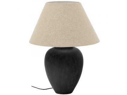 Stolní lampa Kave Home Mercadal se lněným stínidlem