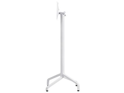 Bílá hliníková stolová sklápěcí podnož Frasca 107 cm