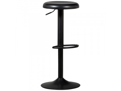 Černá kovová barová židle Newton 61-81 cm