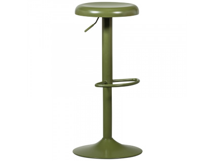 Zelená kovová barová židle Newton 61-81 cm