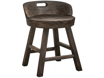 Hnědá dřevěná stolička Rosa 43 cm