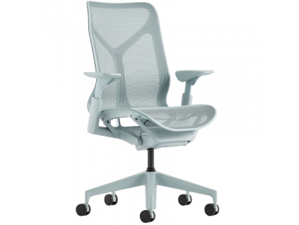 Světle modrá kancelářská židle Herman Miller Cosm M