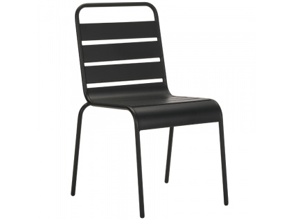 Černá kovová zahradní židle Helo