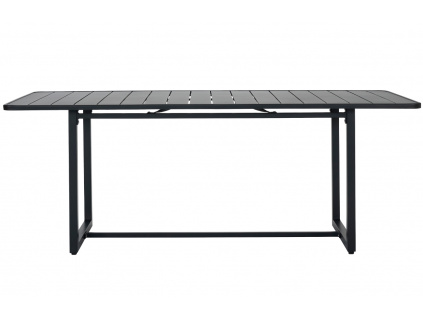 Černý kovový zahradní stůl Helo 200 x 90 cm