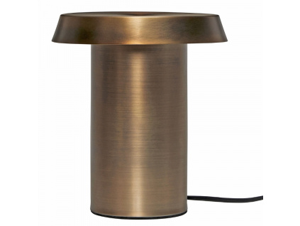 Mosazná kovová stolní LED lampa Hübsch Keen