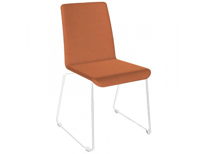 Oranžová čalouněná konferenční židle MOON