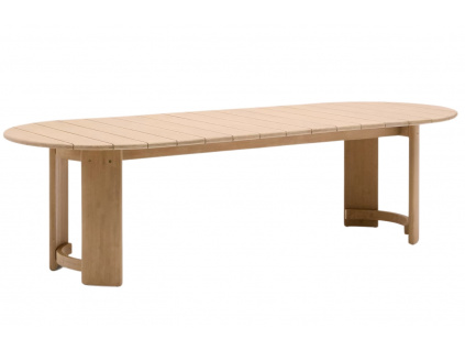 Dřevěný zahradní jídelní stůl Kave Home Xoriguer 280 x 110 cm