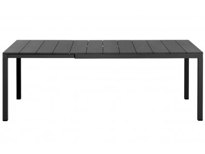Antracitově šedý rozkládací zahradní stůl Rio 140/210 x 85 cm
