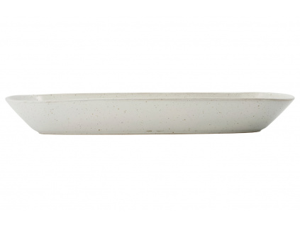 Bílá kameninová servírovací miska Pion 35 x 11,5 cm