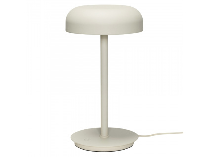 Béžová kovová stolní LED lampa Hübsch Velo 20 cm