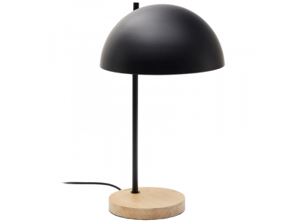 Černá kovová stolní lampa Kave Home Catlar