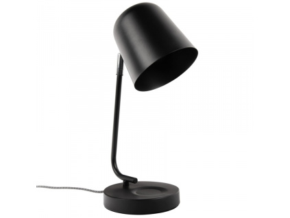 Černá kovová stolní lampa Enio