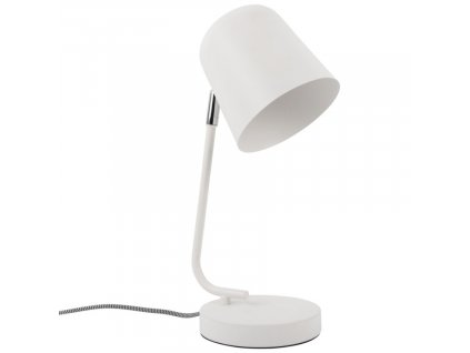 Bílá kovová stolní lampa Enio