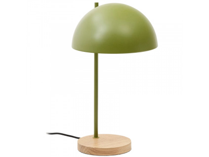 Zelená kovová stolní lampa Kave Home Catlar