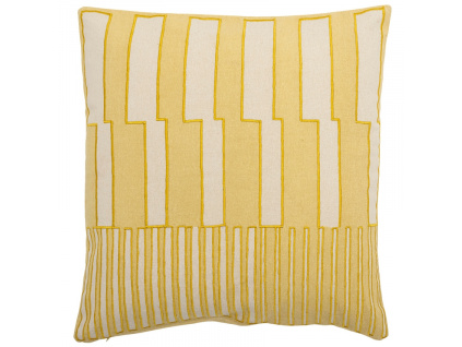 Žlutý bavlněný polštář Bloomingville Cowes 40 x 40 cm