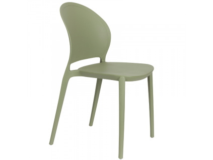 Zelená plastová zahradní židle WLL SJOERD