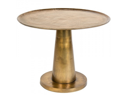 Zlatý kovový konferenční stolek DUTCHBONE Brute O 63 cm