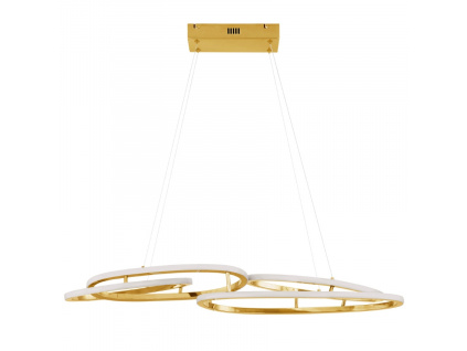 Zlaté kovové závěsné LED světlo Nova Luce Nudos 90 cm