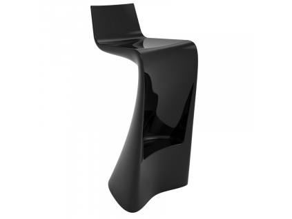 Černá plastová barová židle WING 72 cm