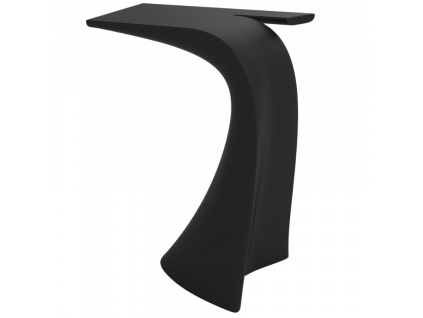 Matně černý plastový barový stůl WING 76 x 50 cm