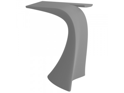 Matně šedý plastový barový stůl WING 76 x 50 cm